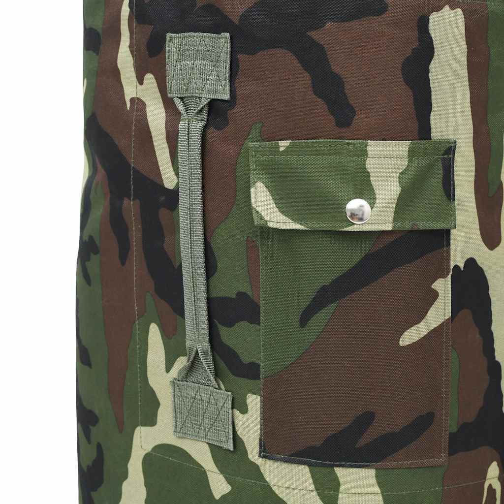 91386 vidaXL Army-Style Duffel Bag 85 L Camouflage