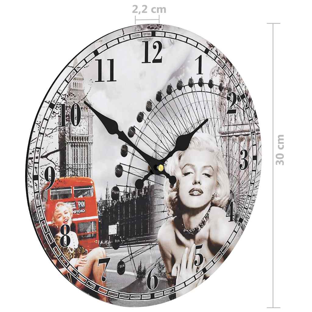 Wall Clock | Multicolour | MDF | Medium | Cool Design | Wall Clock