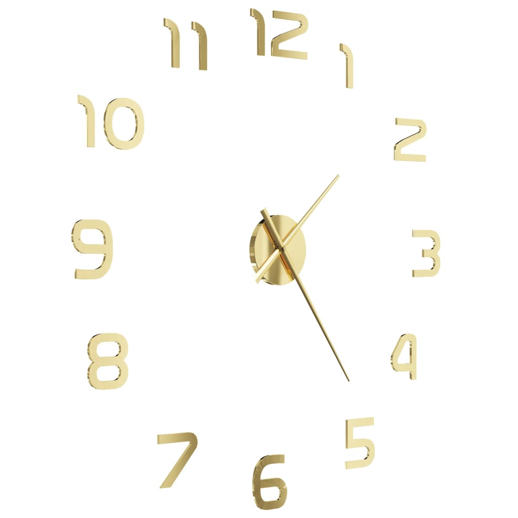 3d Wall Clock | High gloss gold | EVA (ethylene-vinyl acetate) | XXL