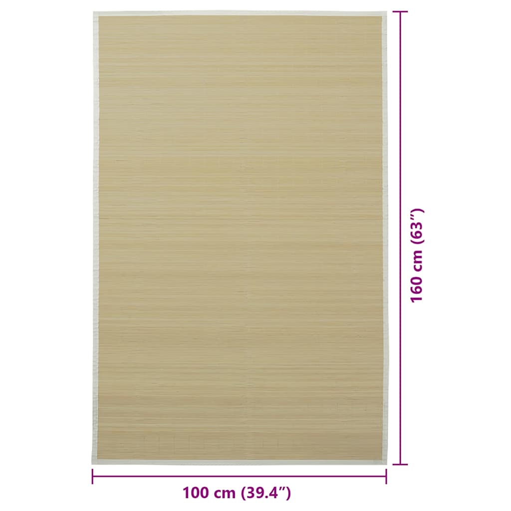 Rug Bamboo 100x160 cm Natural