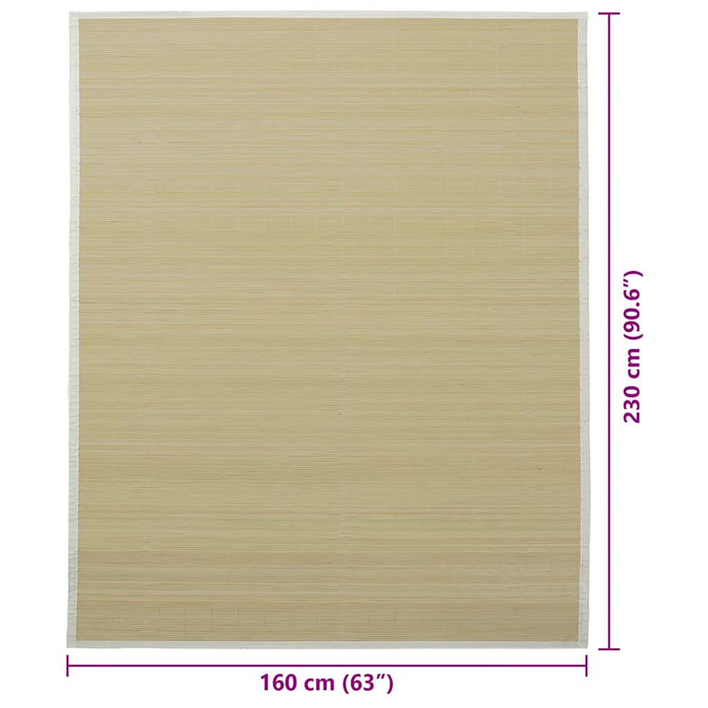 Rug Bamboo 160x230 cm Natural
