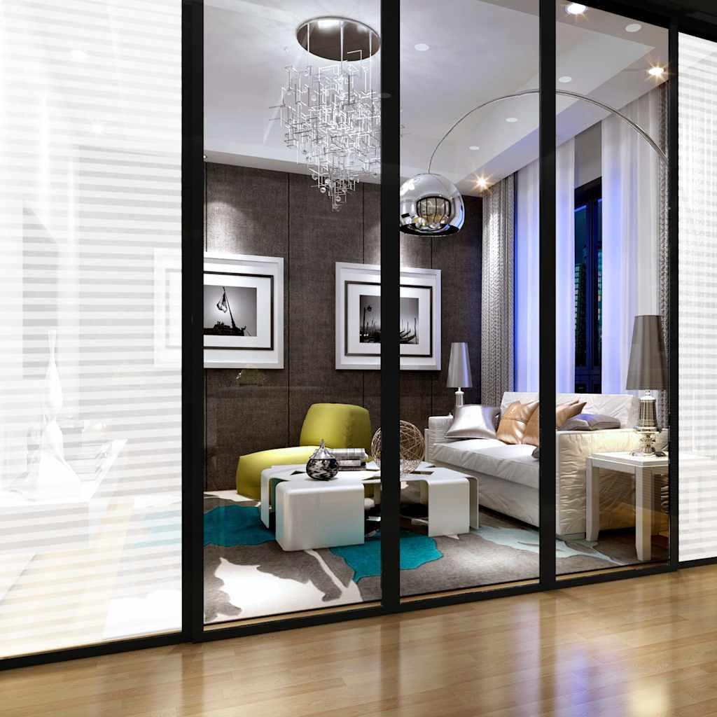 Window Film | Clear with frosted stripes | PVC | 0.9x5 metres | Durable