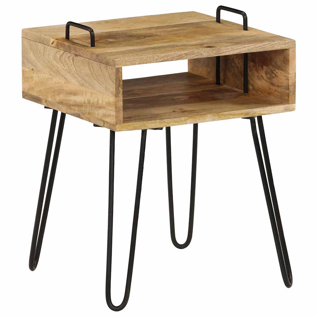 Bedside Table | Natural wood and black