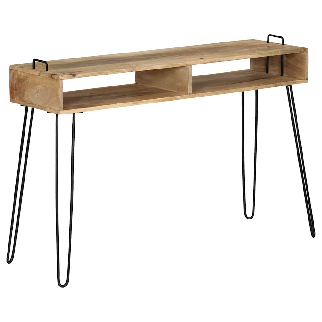 Console Table | Natural Wood | Solid Mango Wood | 115 x 35 x 76 cm