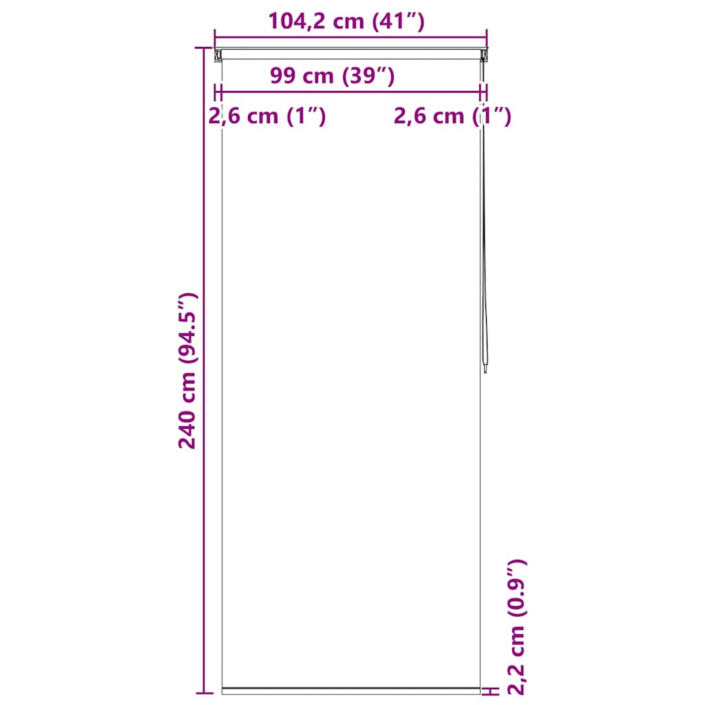 Shower Roller Blind 100x240 cm Sea Star