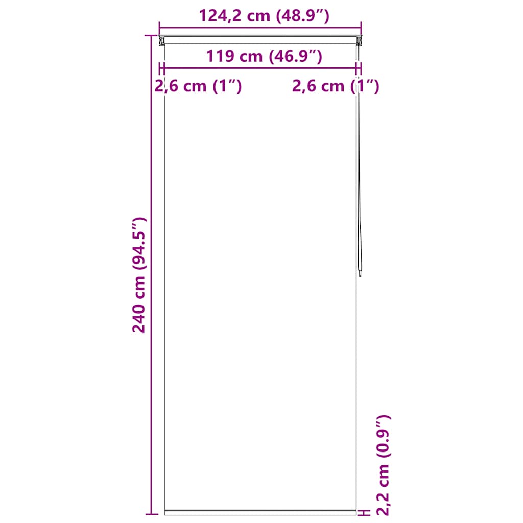 Shower Roller Blind 120x240 cm Sea Star