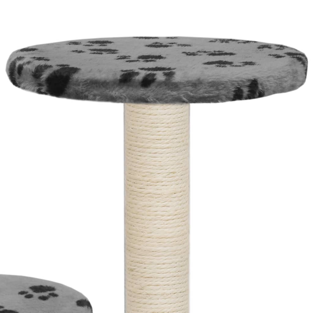 Cat Tree | Grey with paw prints