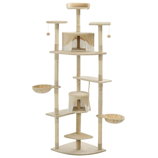 Cat Tree | Beige and White