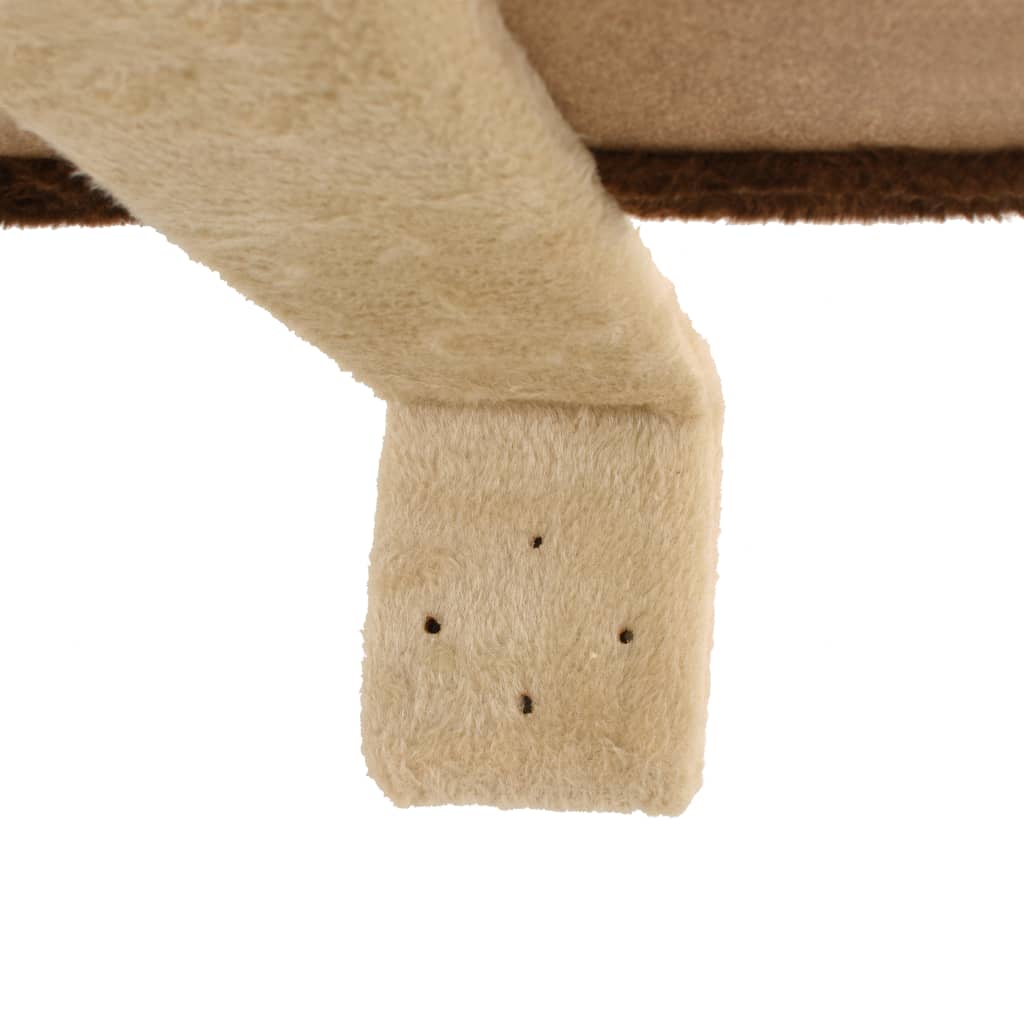 Cat Tree | Beige and Brown | Particle board, plush, sisal rope