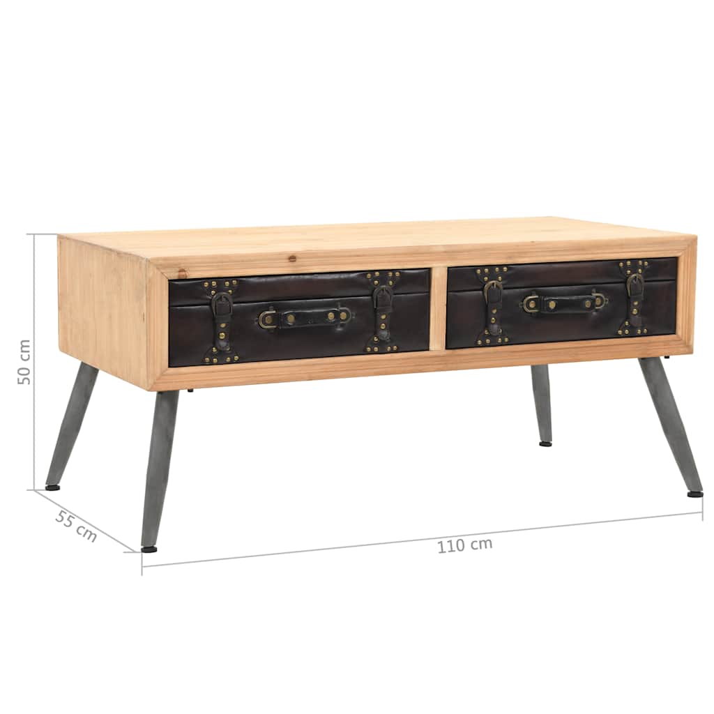 Coffee Table | Natural Brown | Solid fir wood | Medium | Coffee Table