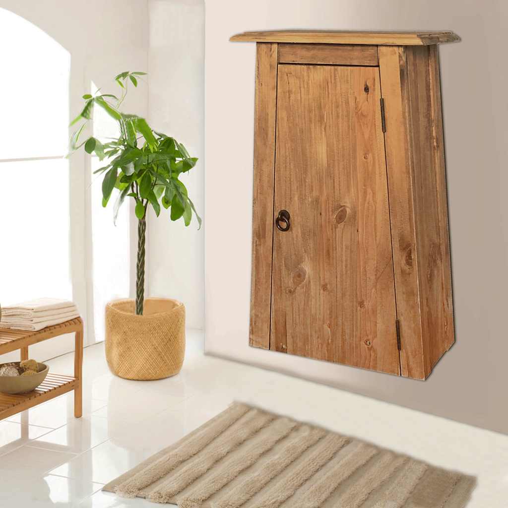 Wall Cabinet | Brown | Solid pinewood | 42x23x70 cm | Wall Cabinet
