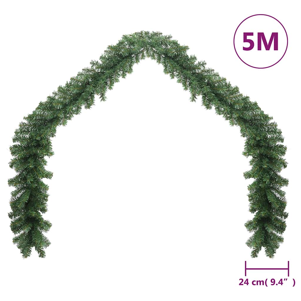 246403 vidaXL Christmas Garland PVC 5 m