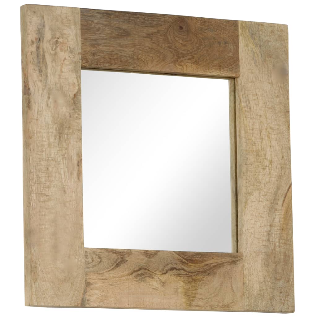 Mirror Solid Mango Wood 50x50 cm
