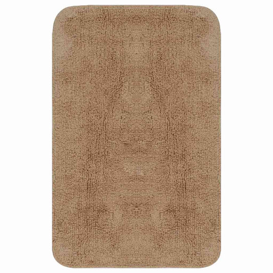 Bath Mat Set | Beige | 100% cotton | 63 x 93 cm, 44 x 52 cm