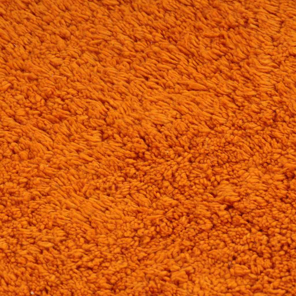 Bath Mat Set | Orange | Cotton | 63 x 93 cm, 44 x 52 cm | Bath Mat Set