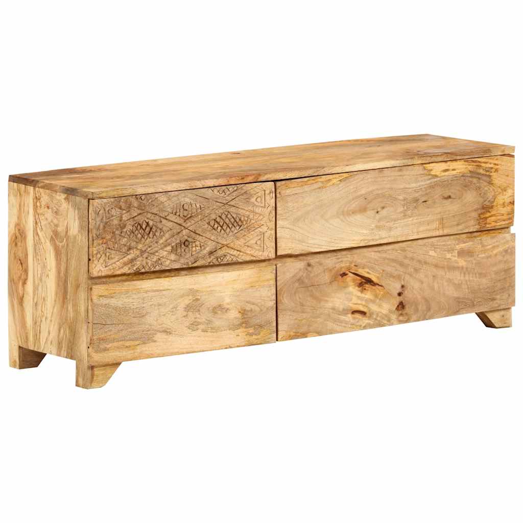 Tv Cabinet | Bleached white | Solid mango wood | One Size | Tv Cabinet