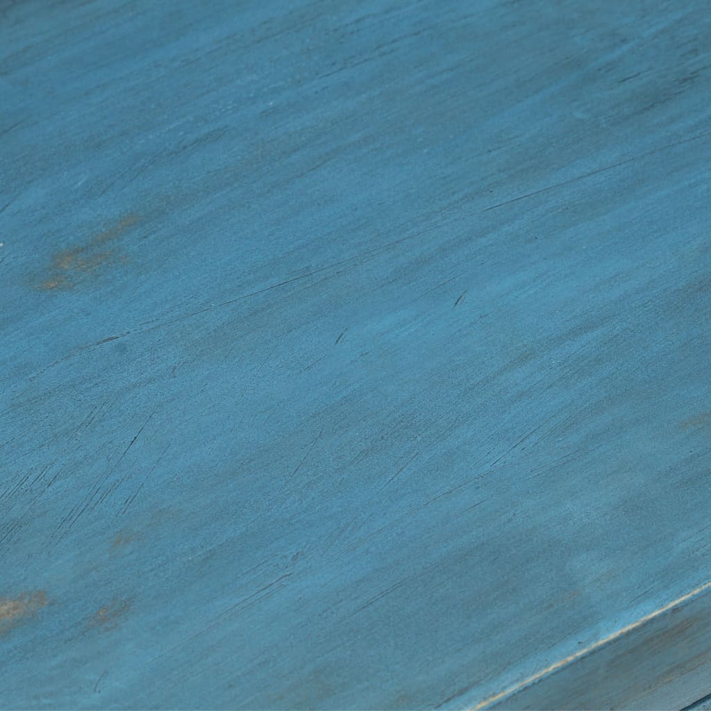 Bedside Table Solid Mango Wood 40x30x50 cm Blue