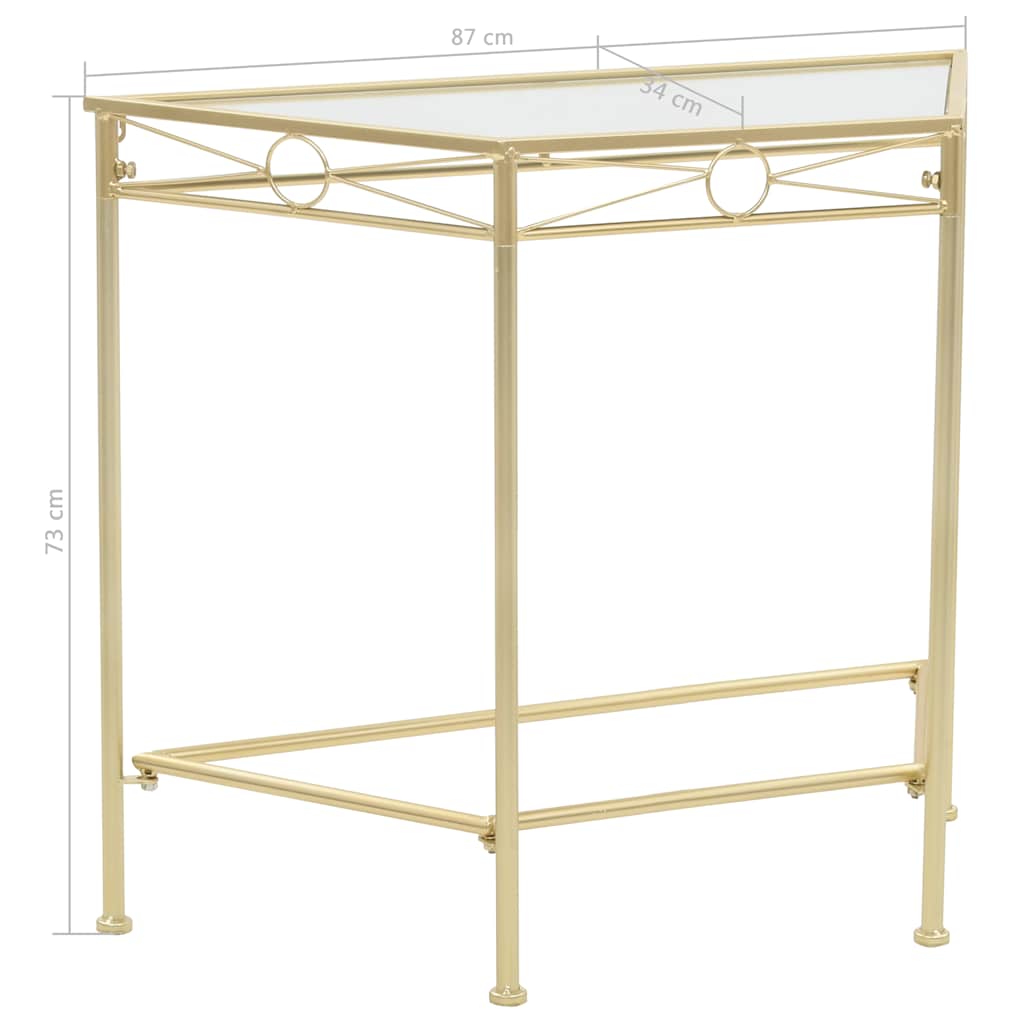 Side Table | Gold | Metal | Medium | Decorative Inlays | Side Table