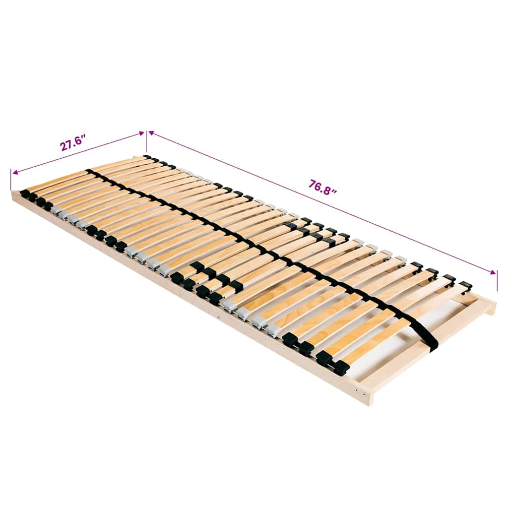Bed Slatted Base | Natural Beechwood | Solid beechwood frame, birch slats