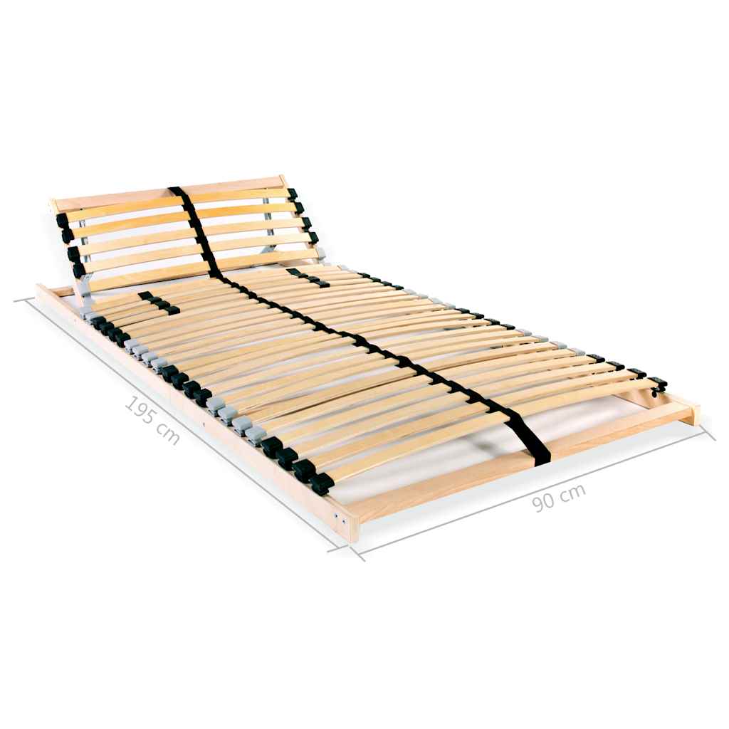 Bed Slatted Base | Natural wood | Solid beech wood, Birch slats
