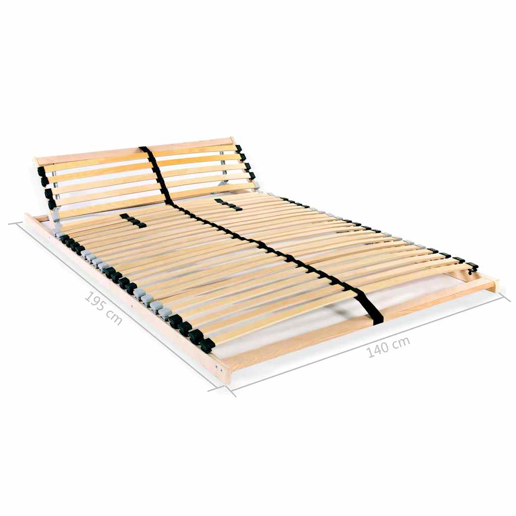 Bed Slatted Base | Natural wood | Solid beech wood frame, Birch slats