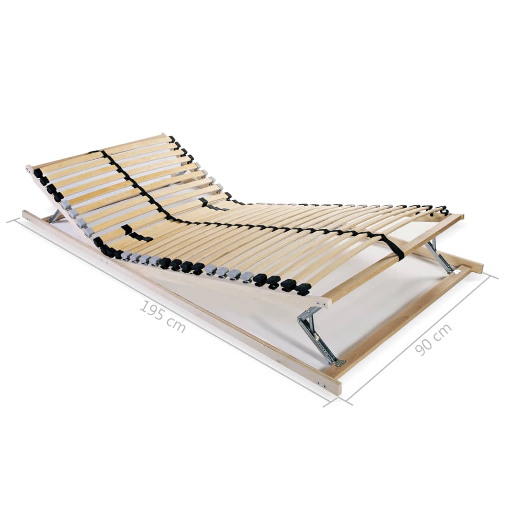 Slatted Bed Base | Natural Wood | Solid Beech Frame and Birch Slats