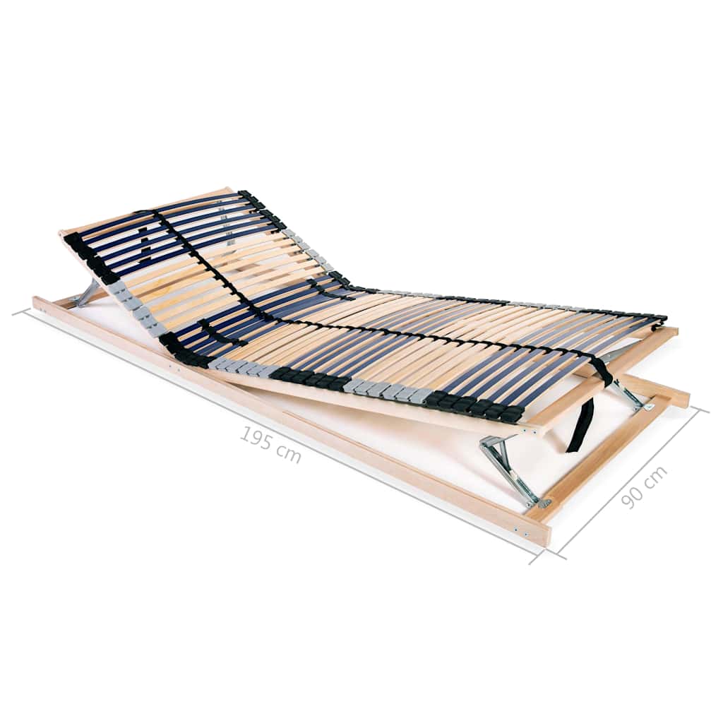 Bed Base | Natural wood | Beech wood frame, Birch slats | 90x200 cm