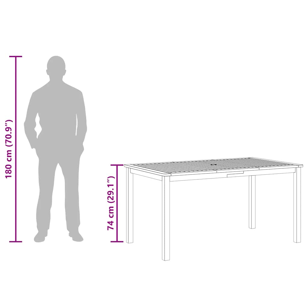 Dining Table | Natural wood | Solid acacia wood | Medium | Durable