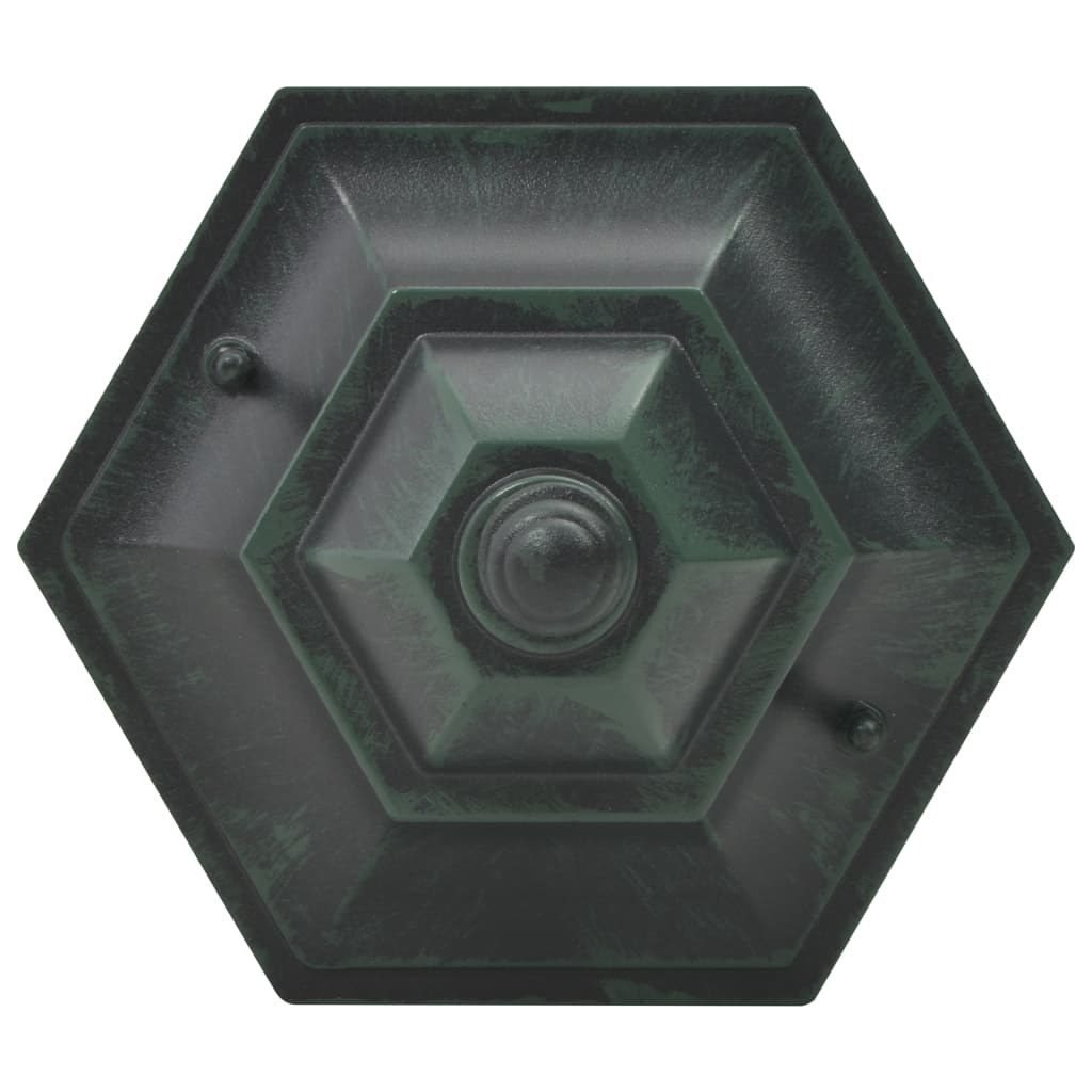 Garden Post Light | Set of 6 | Dark Green | Aluminium and PVC