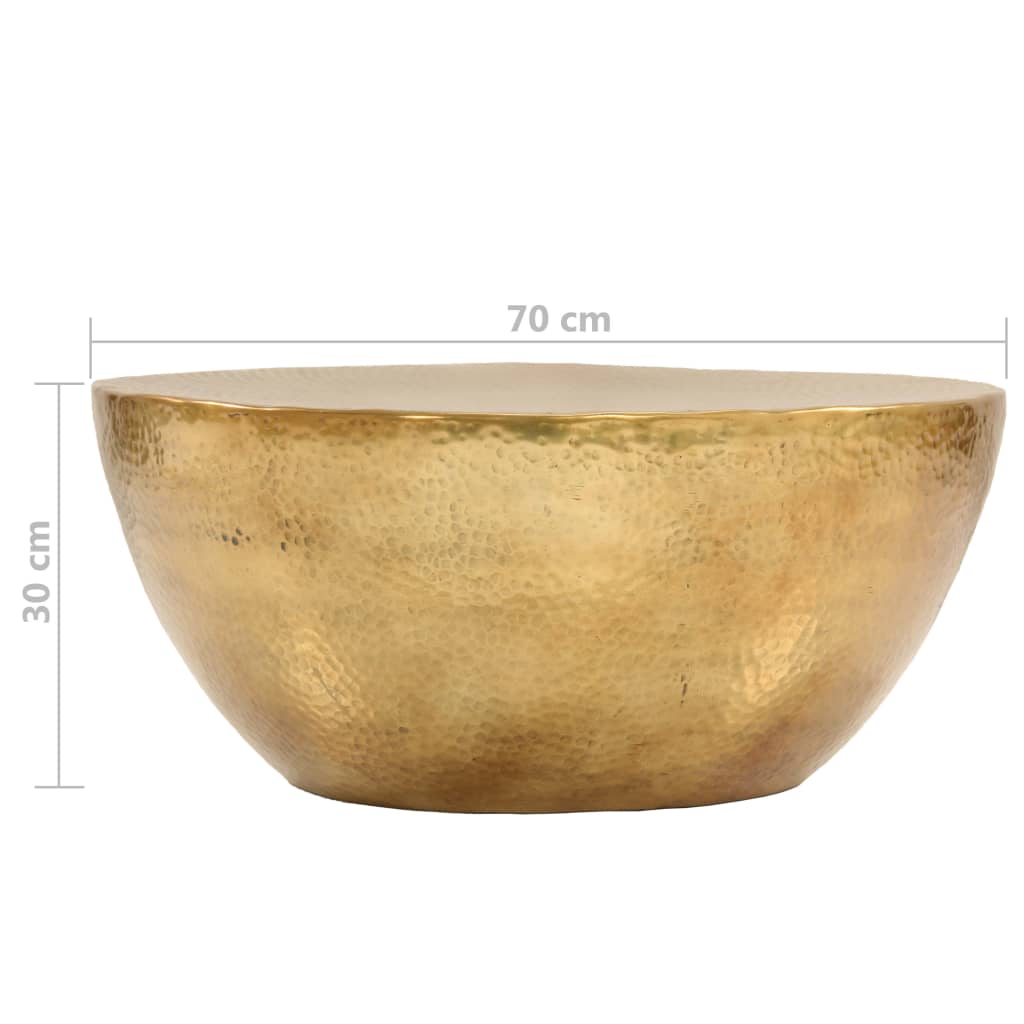 Coffee Table | Brass | Hammered Aluminium | Medium | Decorative Inlays
