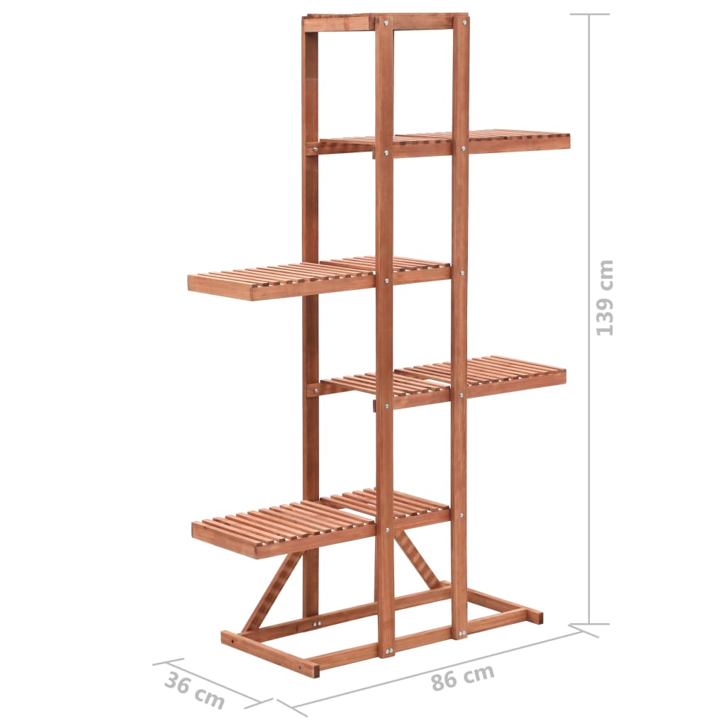 Plant Stand | Brown | Solid Cedar wood | 86 x 36 x 139 cm | Durable