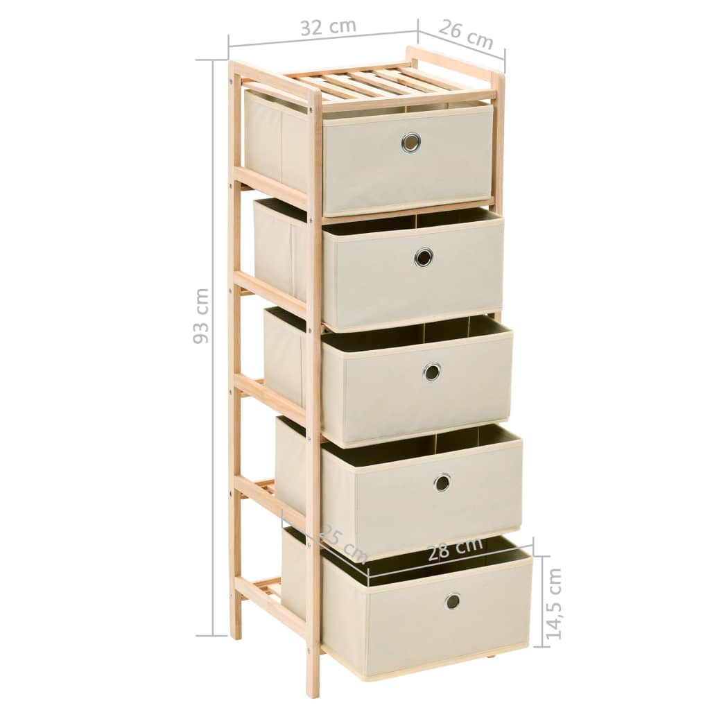 Storage Rack | Beige, Cedar | Cedar Wood, Polypropylene | Medium