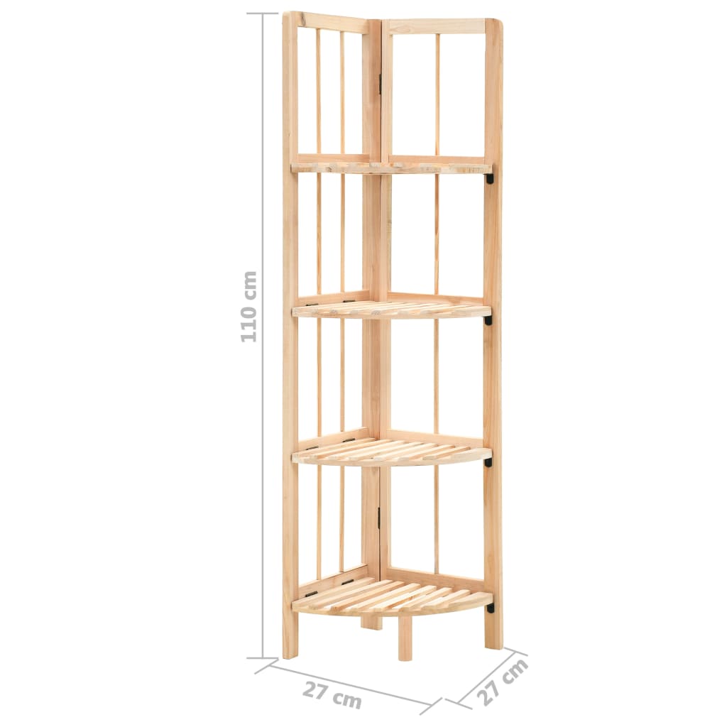 Corner Shelf | Beige | Solid cedar wood | 27 x 27 x 110 cm | Foldable