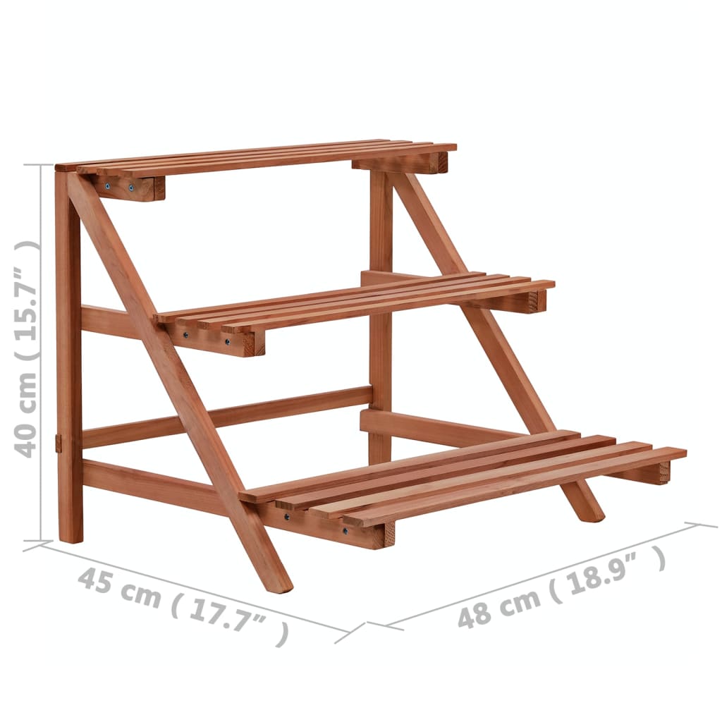 Plant Stand | Brown | Solid Cedar Wood | Medium | Durable | Plant Stand