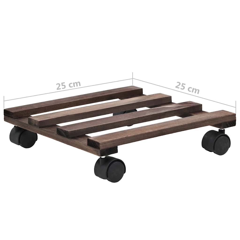 Plant Roller | Brown | Cedar Wood | Compact | Rotatable | Plant Roller