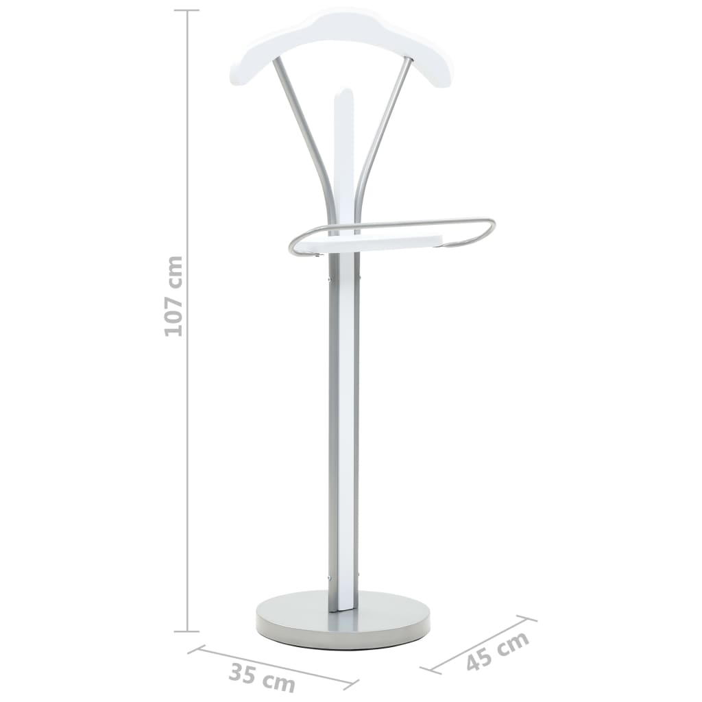Suit Stand | White | MDF and Steel | Standard | Lightweight | Suit Stand