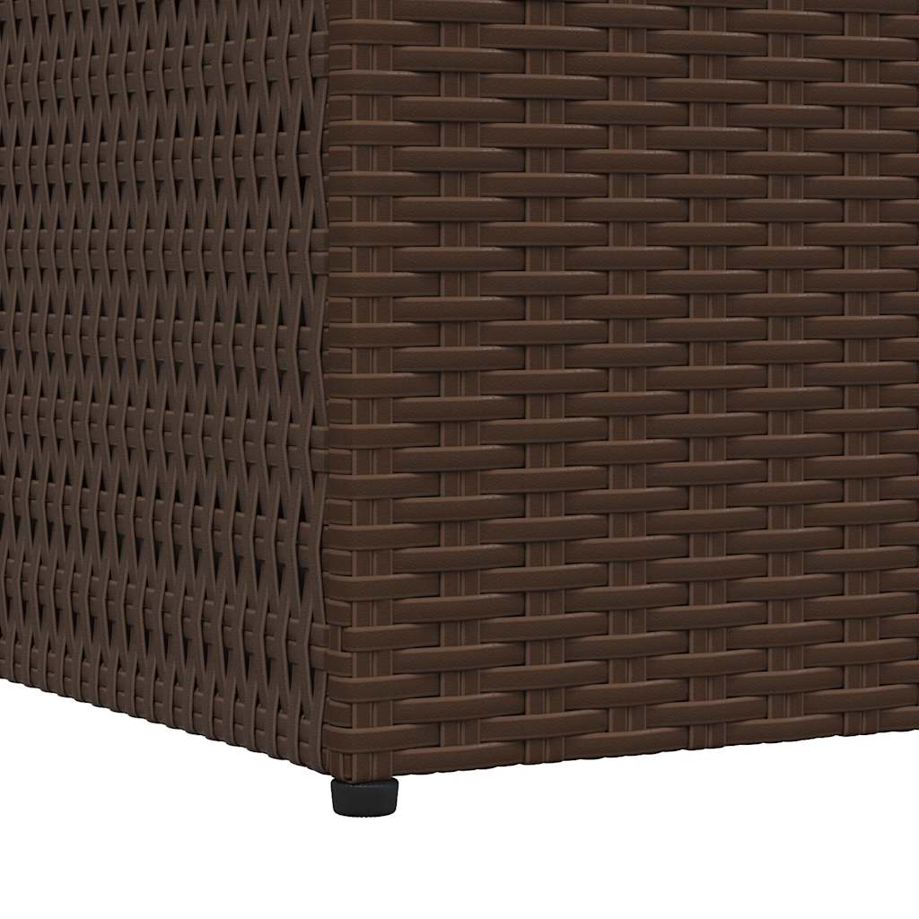 Outdoor Storage Box | Brown | PE Rattan, Powder-Coated Steel | Large
