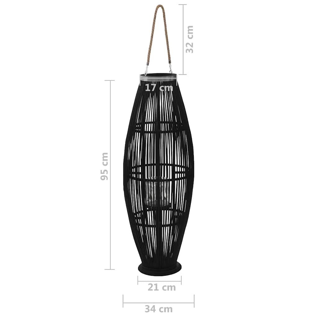 Candle Holder | Black | Bamboo | Large | Hanging mounting | Candle Holder