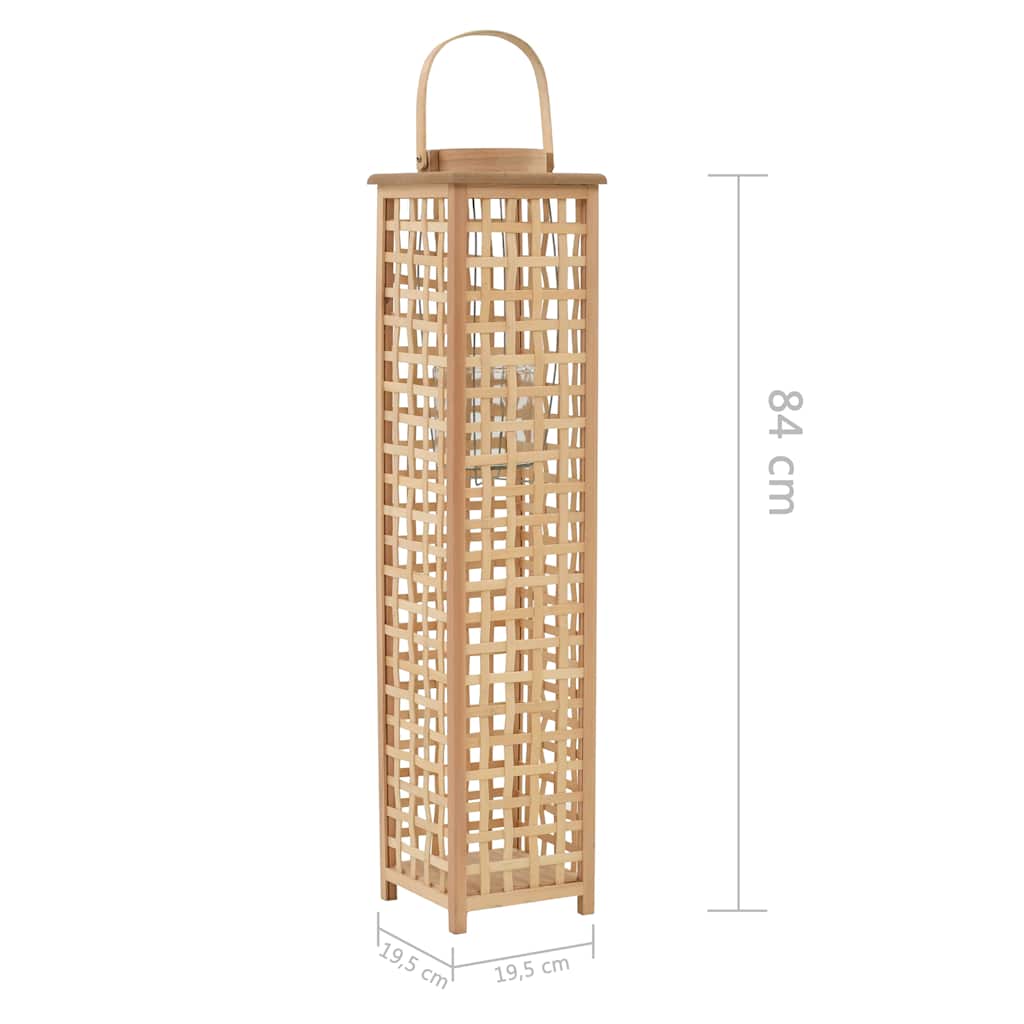 Candle Holder | Natural | Bamboo, Glass | Medium | Portable
