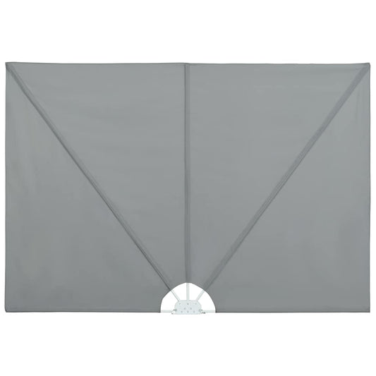 Collapsible Terrace Side Awning Grey 240x160 cm