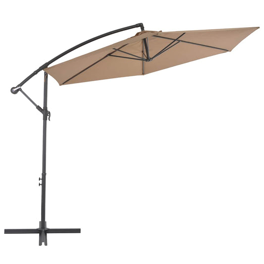 Cantilever Garden Parasol with Aluminium Pole 300 cm Taupe
