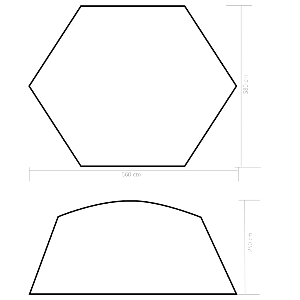 Pool Tent | Blue | Fabric with PA coating, Steel | 660 x 580 x 250 cm