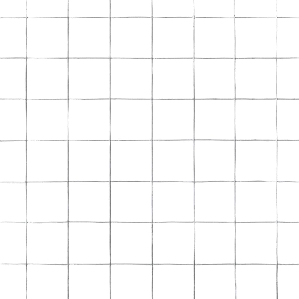 Chicken Wire Fence Galvanised Steel 25x1.5 m Silver