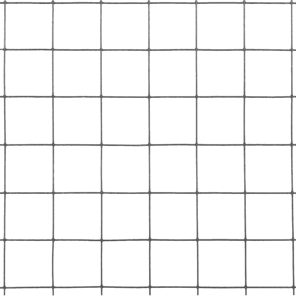 Chicken Wire Fence Steel with PVC Coating 10x1 m Grey