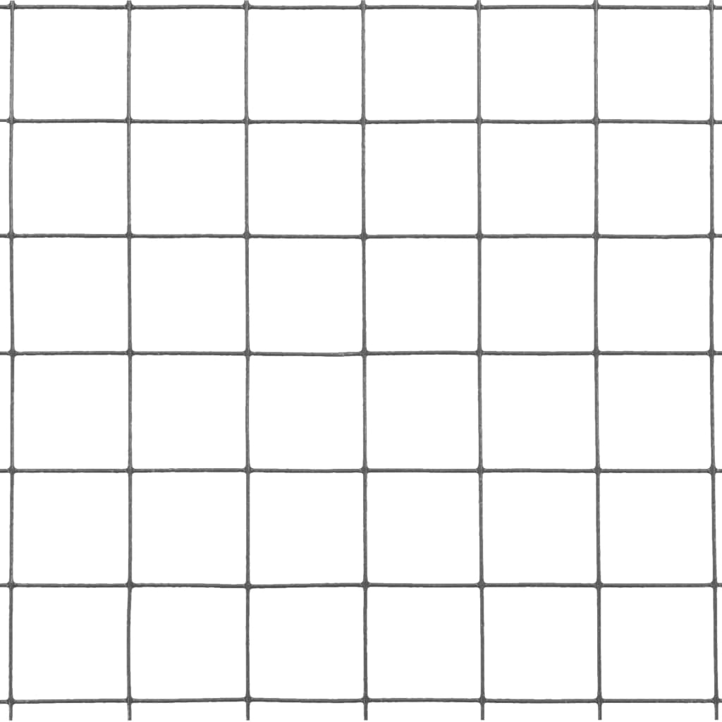 Chicken Wire Fence Steel with PVC Coating 10x1 m Grey