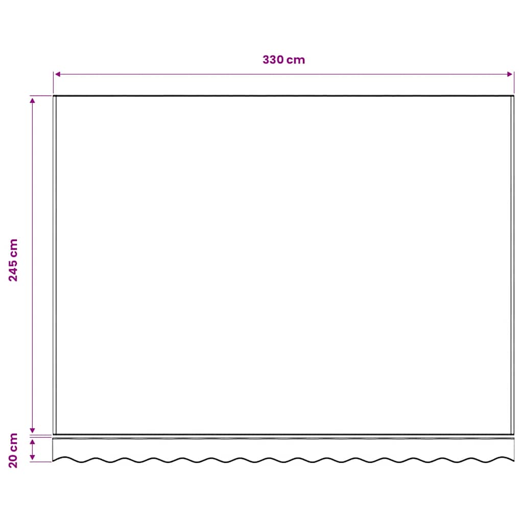 Awning Replacement Fabric Blue and White 350x250 cm Polyester