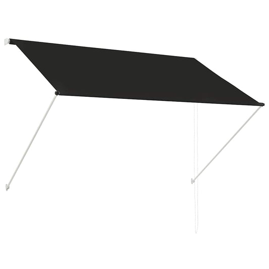 Awning | Anthracite | Steel frame | 200x150 cm | Retractable | Awning
