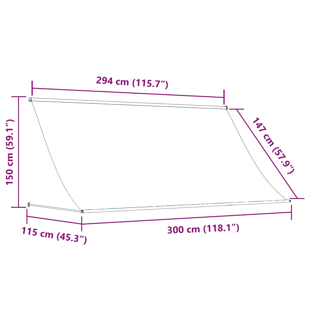 Retractable Awning 300x150 cm Cream