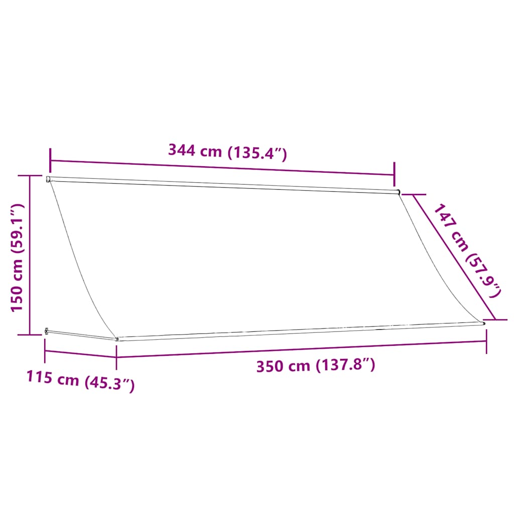 Awning | Cream | Steel frame, Polyester fabric with PA coating