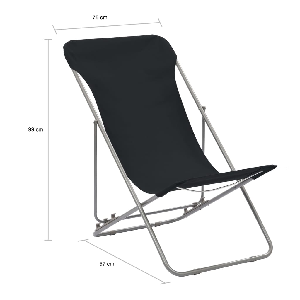 Beach Chair | Set of 2 | Black